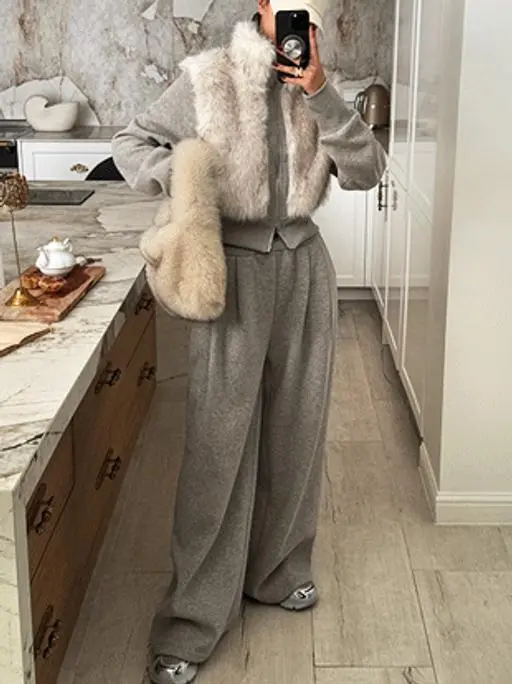 핀타브 퍼집업팬츠세트