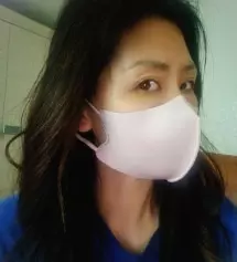 꼭 가지고 싶었던 핑크큐빅마스크
