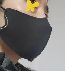 큐빅~ 옆 모습, 앞모습  모두가 이쁘다고하는 마스크~♡ 세번째 구매이구요. 선물용으로