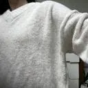 도톰하고 루즈핏 입니다 
따뜻해요 
청바지 슬렉스 모두