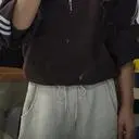 브라운색 잘안입는데 라방때 너무 예뻐보여서 사봤어요
프